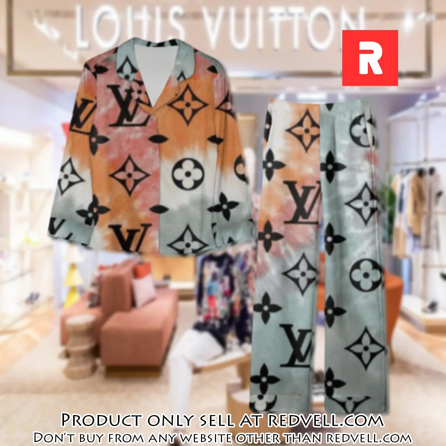 Trending luxury lv satin pajama set pjs1078 rv5533764